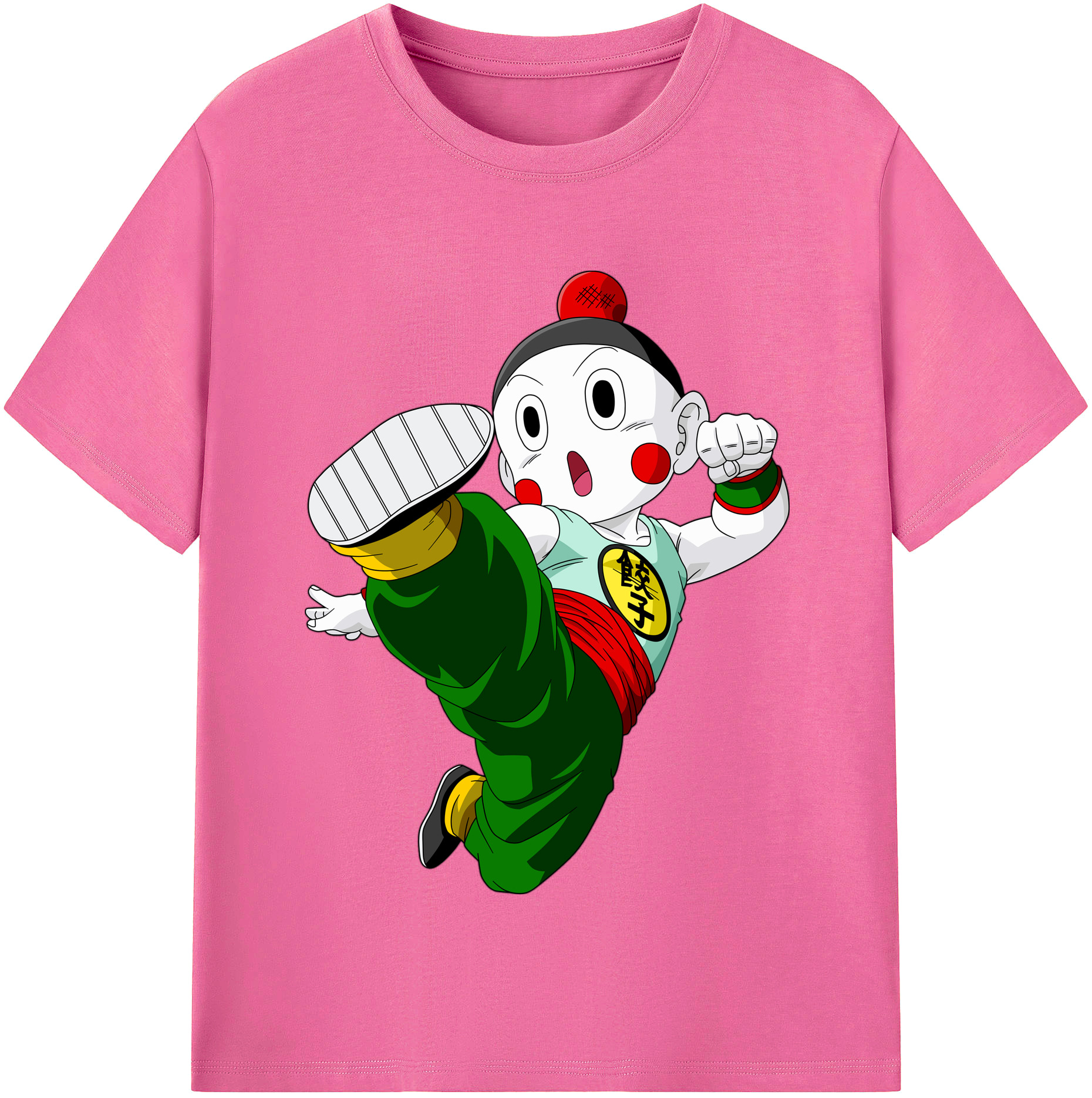 （画像用） ドラゴンボール 餃子（チャオズ）DRAGON BALL Chaoz レディースカジュアルプリントTシャツ（綿100％）